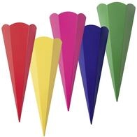 Schult&uuml;ten Rohlinge, 400g/m&sup2;, 68cm zum Stecken, 5 St&uuml;ck, rosa
