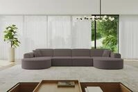 ALTDECOR Ecksofa in U-Form MARI-U2 388x171x79,5 - Braun