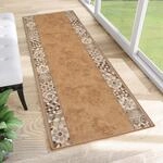 TAPISO Anti Rutsch Teppich L&auml;ufer Hellbraun Grau Beige rutschfest Marokkanisch
