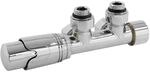 LuxeBath Ventil-Armaturen Set Multiblock Chrom Eckform inkl. Thermostatkopf f&uuml;r