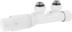 ECD Germany Ventil-Armaturen Set Multiblock Wei&szlig; Eckform inkl. Thermostatkopf...