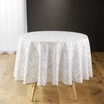 Douceur d'Int&eacute;rieur, Tischdecke, rund, Durchmesser 180 cm, Solea, Polyester,