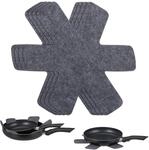 Relaxdays Pfannenschoner, 6er Set Pfannentrenner, 38 x 30 cm, Filz...