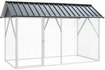 vidaXL Vogelk&auml;fig Anthrazit 227 x 112 x 141 cm Verzinkter Stahl, Garten und