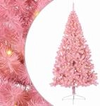 vidaXL K&uuml;nstlicher vorbeleuchteter Weihnachtsbaum Rosa 240 cm PVC, Moderner
