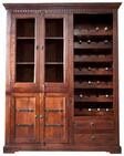 MASSIVMOEBEL24.DE | Oxford Weinschrank Akazie, Farbe:Dunkelbraun lackiert,
