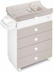 Cam Baby Mehrzweck-Wickelkommode Asia | f&uuml;r 0-12 Monate | Wei&szlig; Braun |...