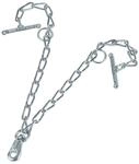 Kettenteil doppelt, mit Karabiner u. Knebel, 6mm