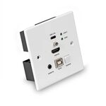 LINDY 38387 150m Cat.6 HDMI 4K60 & Type C HDBaseT UK Wall Plate KVM Extender,