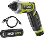RYOBI 4 V USB-LITHIUM Akku-Schrauber RSD4-120T, max. Drehmoment 5 Nm, inkl. 1 x 4 V
