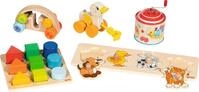 goki 6561 Geschenkset Meine ersten Spiele &ndash; 5-teiliges Holzspielzeug-Set f&uuml;r