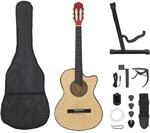 vidaXL 12-tlg Westerngitarre Set 6 Saiten mit Equalizer 4/4 39" Akustik Gitarre