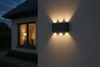 Braytron Moderne LED Wandlampe Wandstrahler Up & Down - IP65 wasserdicht f&uuml;r...