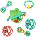 Bright Starts, Little Shakers 6 St&uuml;ck Geschenk-Set - BPA-freie, leicht zu greifende