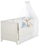 roba Komplettbettset Savanna Friends - Babybett 70 x 140 cm aus Holz inkl. Matratze,