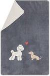 David Fussenegger Kinderdecke Mila 'Dackel & Pudel' 100 x 150 cm Grau