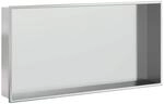 vidaXL Duschnische Silbern Geb&uuml;rstet 62x32x9 cm Edelstahl, Wandnische,...