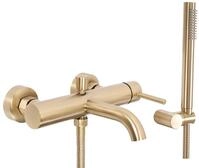 Rea Badewannenarmatur Lungo Brush Gold Badewannenarmatur mit Messing-Handbrause...