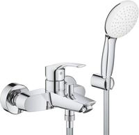 Grohe Wannen-Einhebelmischer Eurosmart 1/2", m Brausegarnitur, Wandmontage,...