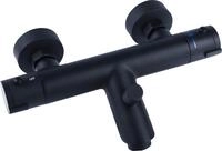 CORNAT Badewannenarmatur "Noir" &ndash; Black Edition &ndash; Thermostat &ndash;...