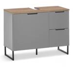 Stella Trading DENVER Badezimmer Waschbeckenunterschrank in Grau / Evoke Eiche...