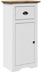 vidaXL Badschrank BODO Wei&szlig; und Braun 44x30x90 cm, Badezimmerschrank, Schrank...