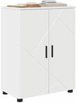 vidaXL Badezimmerschrank mit Speicher Hochglanz Wei&szlig; 60 x 35 x 80 cm, Moderner