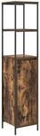 vidaXL Badschrank mit Regalen R&auml;uchereiche 36x35x165 cm
