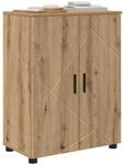 vidaXL Badezimmerschrank mit Speicher Artisan-Eiche 60 x 35 x 80 cm, Moderner
