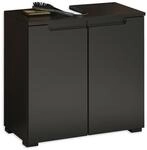 Stella Trading Badezimmer Waschbeckenunterschrank in Schwarz matt - Bad...