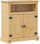 vidaXL Badschrank, Badezimmerschrank mit Stauraum Metallgriffen, Standschrank...