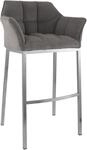 CLP Barhocker mit Lehne Damaso, Barstuhl gepolstert mit Cordbezug,...