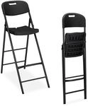Relaxdays Barhocker klappbar, 2er Set, mit Lehne, HxBxT: 118 x 44,5 x 82 cm, hoher