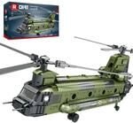 Reobrix CH-47 Hubschrauber Klemmbausteine 33031, Milit&auml;r Helikopter f&uuml;r...