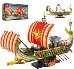 Reobrix Griechisches Piratenschiff Bausatz 66102, Milit&auml;risches antikes...