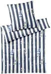 elegante Mako Satin Bettw&auml;sche Flowerstripe