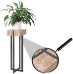 Mendler Blumentisch HWC-A15, Blumenst&auml;nder Blumens&auml;ule, Tanne Holz rustikal...