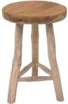 Spetebo Teak Blumenhocker mit 3 Beinen - &Oslash; 30 cm