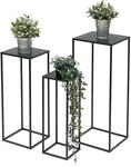 DanDiBo Blumenhocker Metall Schwarz Eckig Blumenst&auml;nder Beistelltisch 96315...