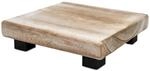 Spetebo Holz Blumenhocker Natur eckig klein 21 x 21 cm