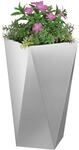 vidaXL Pflanzk&uuml;bel Silber 40 x 40 x 75 cm Verzinkter Stahl, Garten & Terrasse,