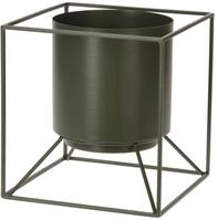Spetebo Blumentopfst&auml;nder aus Metall in 19cm - Oliv gr&uuml;n - moderner...