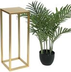 DanDiBo Blumenhocker Metall Gold Eckig Blumenst&auml;nder Beistelltisch 96506