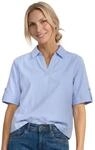 Street One Kurzarm Chambray Bluse mit Hemdkragen original Blue 34