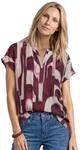 Street One Blusenshirt mit Split Neck und Leo-Muster