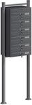 Wiltec 6er Briefkastenanlage Anthrazit 556 x 270 x 1500 mm, Standbriefkasten...