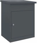 vidaXL Paketdrop-Box mit Speicher Anthrazit 47,5 x 38 x 59 cm Stahl, Sichere