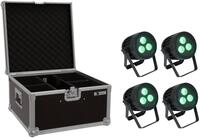 EUROLITE Set 4x LED IP PAR 3x8W QCL Spot + Case