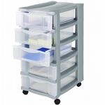 Rollcontainer Grau Schubladenschrank B&uuml;rocontainer mit Rollen Mobil B&uuml;ro