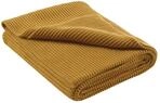 wometo eco-line Strickdecke 140x190-60% recycelt Oeko-TEX gelb Kuscheldecke